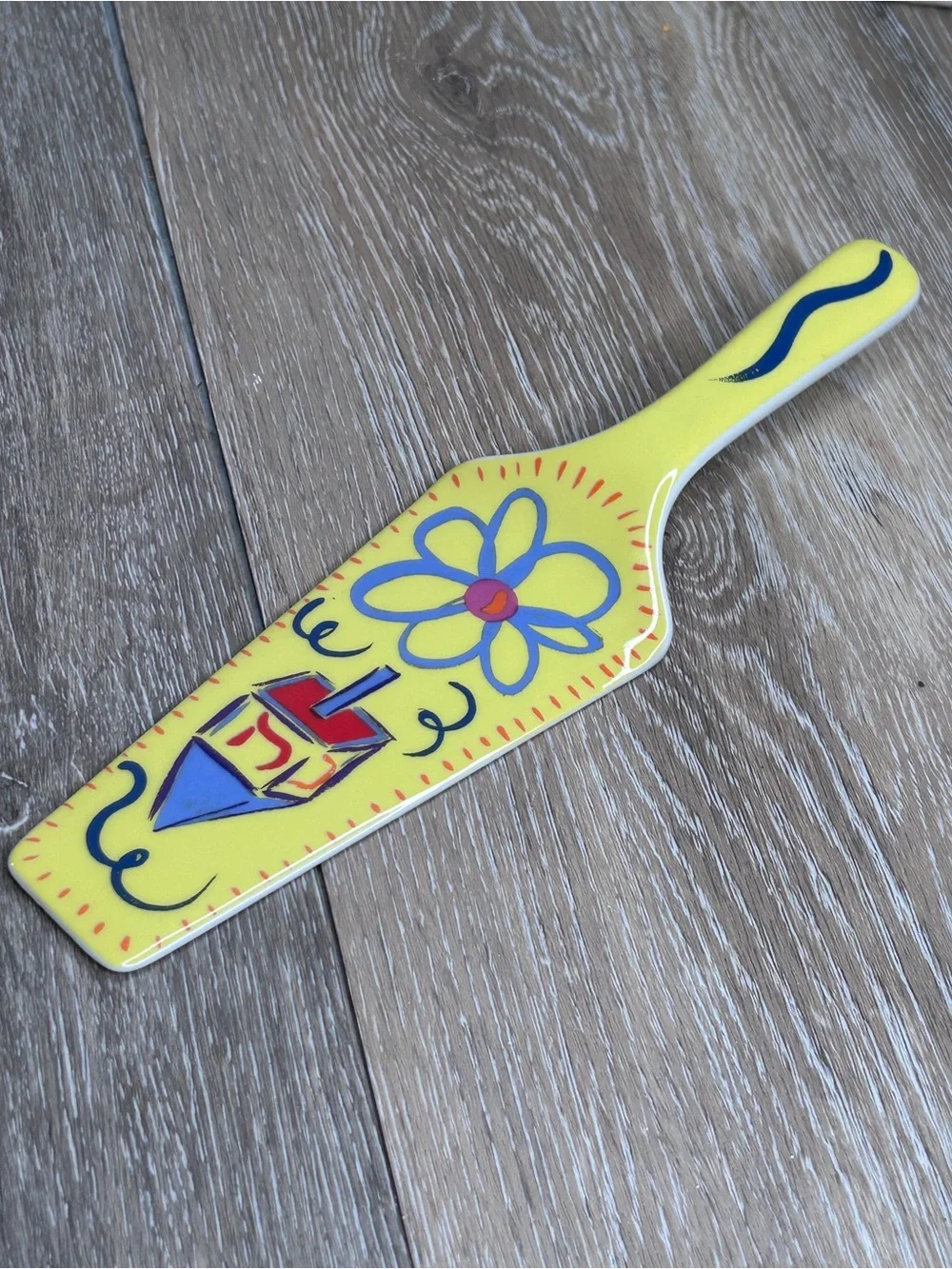 Andrea by Sadek “Festival of Lights” Ceramic Cake Server – Hanukkah Decor